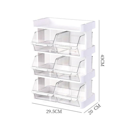 Kompakte transparente Schubladenspeicherbox