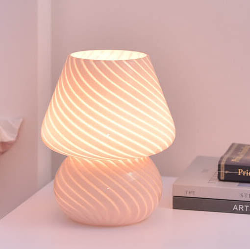 Kreative Glas-Pilz 1-Licht LED Nachtlicht Tischlampe