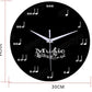 Musiknoten Wanddekoration Stille runde Uhr
