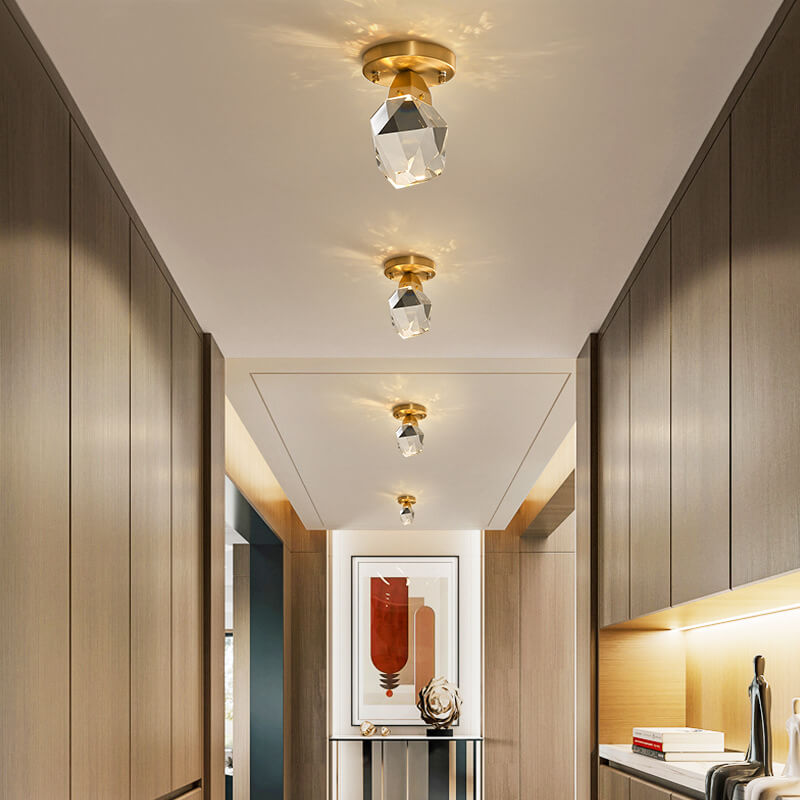 Frendorf | Crystalite Diamond-Design LED Deckenleuchte | Semi-Flush Mount | Elegantes Licht | Energieeffizient