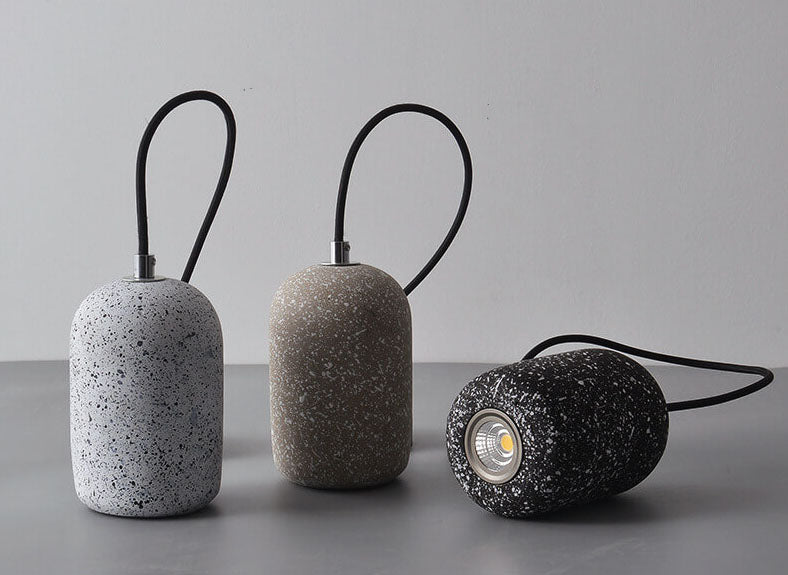 Terrazzo Zylindrische LED Zement LED Pendelleuchte