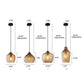 Frendorf | LuxeWave Nordic Glas-Pendelleuchte | Wellenstruktur | 1-Licht Barrel Design | Rauchgrau & Cognac Optionen