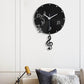 Musiknoten Pendel Stille Wanduhr