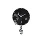 Musiknoten Pendel Stille Wanduhr