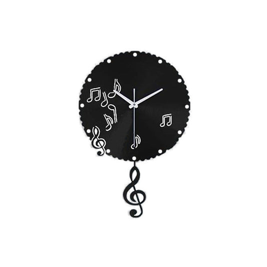 Musiknoten Pendel Stille Wanduhr