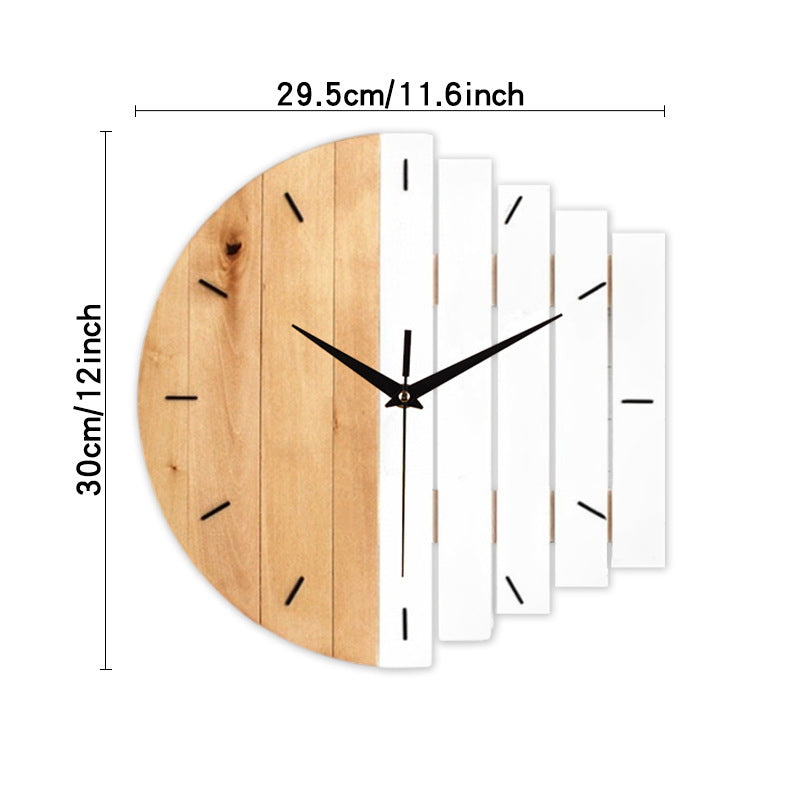 Einzigartige Holzanalooge Stille Wanduhr