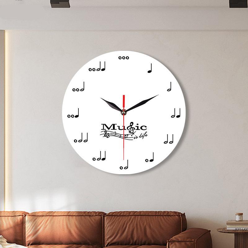 Musiknoten Wanddekoration Stille runde Uhr