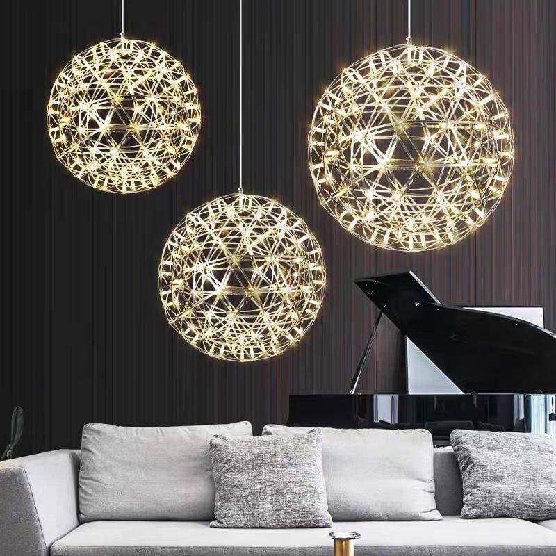 Frendorf | StarFlare LED Feuerwerk Pendelleuchte | Modernes Design | 12 bis 92 Lichtkugeln | Deko-Leuchte für Wohnzimmer & Esszimmer