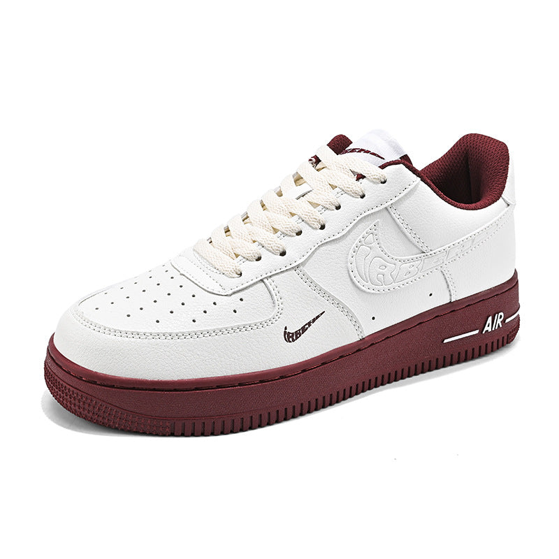 Frendorf | Damen Low-Top Dunk Trendy Sneaker Casual Air Force Nr. 1 AF Board Schuhe AJ weiße Schuhe