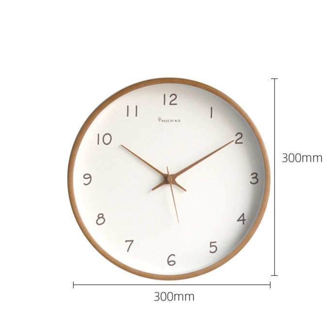 Einfache Massivholz-Analog-Wanduhr für Zuhause