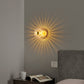 Frendorf | Solara Luxury Glas-Design Deckenleuchte | Kupfer-Sonnengestaltung | Wand- & Deckenmontage | Premium Wohnambiente