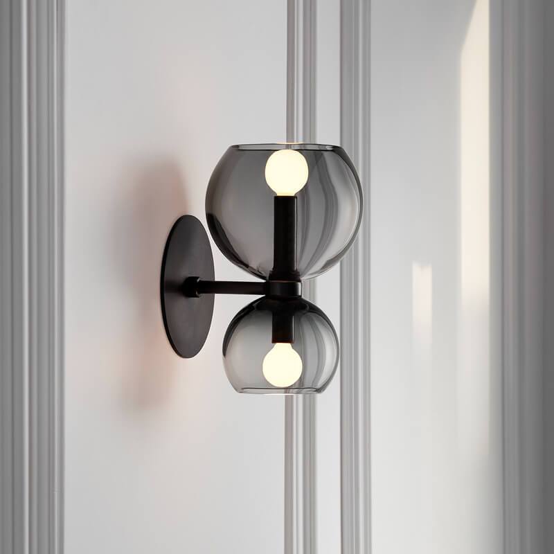 Frendorf | Bowlite Wandlampe mit modernem Design | 2-Licht-Schale | Elegante Beleuchtung für Zuhause