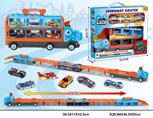 Frendorf | Ausklappbarer Dino Renntruck