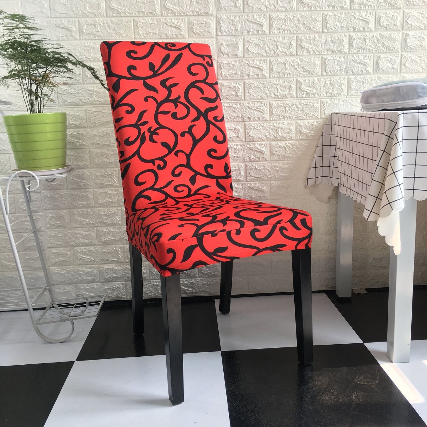 Dehnbare Stuhlhusse, Bedruckte Dehnbare Esszimmer-Stuhlhusse