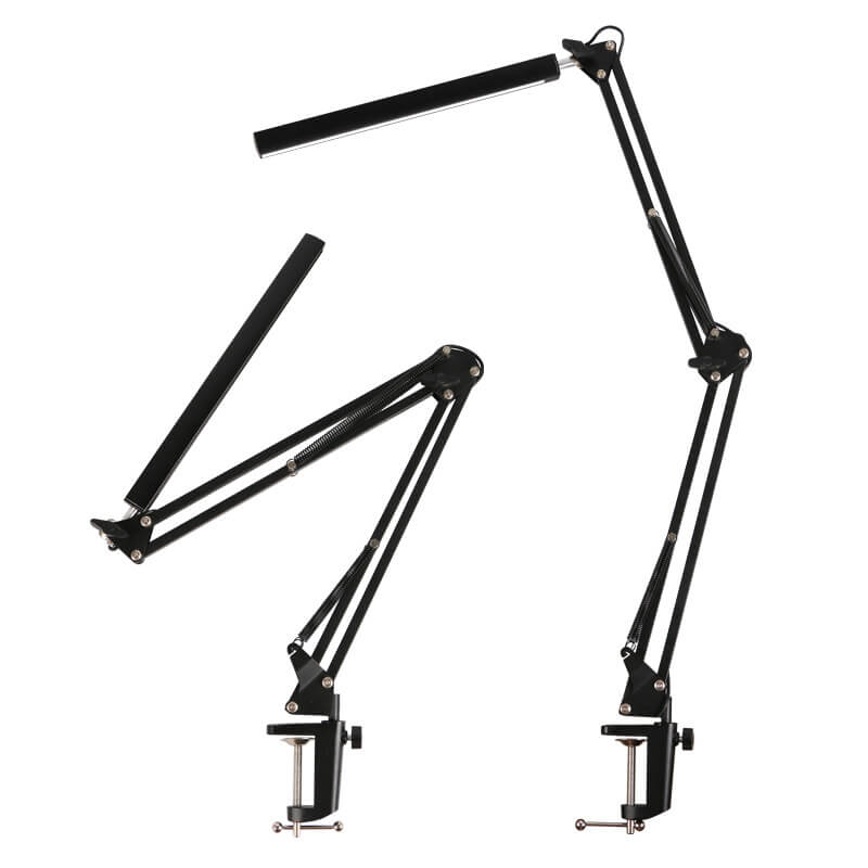 LED Klappbarer Langer Arm Clip Augen Schutz USB Lese Tischlampe