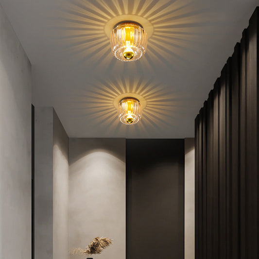 Frendorf | Solara Luxury Glas-Design Deckenleuchte | Kupfer-Sonnengestaltung | Wand- & Deckenmontage | Premium Wohnambiente