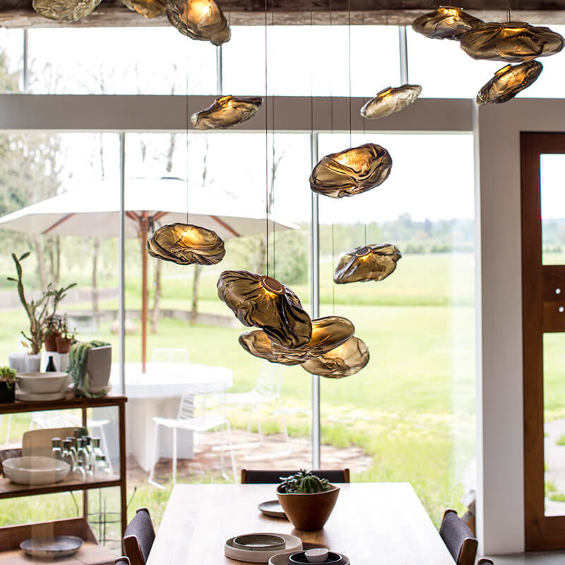 Frendorf | CloudNova Glas Pendelleuchte | Modernes Design | Einzigartiger Wolken-Look | Stimmungsvolle Beleuchtung