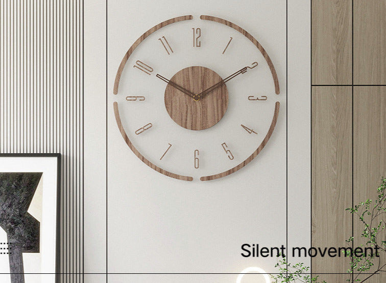 Frendorf | NordWood 35cm Wanduhr im skandinavischen Design | Massivholz | Leise & Elegant | Perfekt für Wohnzimmer & Büro