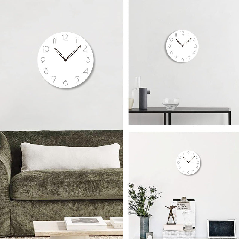 Atmosphärische LED-Licht stille Wanddekor Uhr