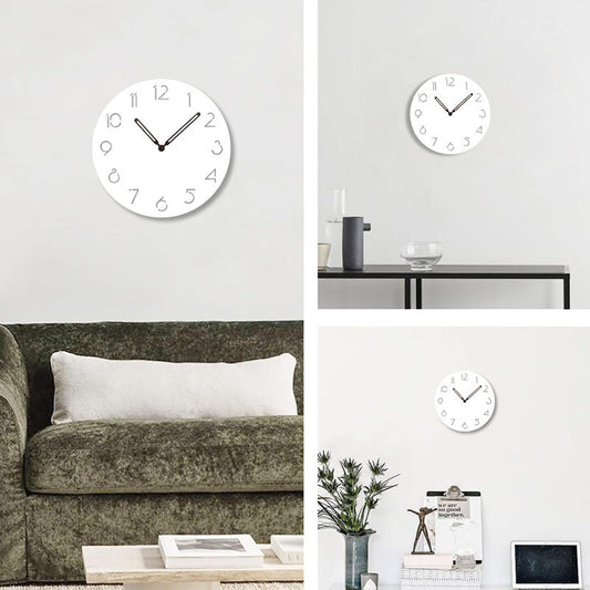 Atmosphärische LED-Licht stille Wanddekor Uhr