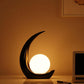Frendorf | Lunovia LED Tischlampe mit Halbmond-Design | Kreatives Dekolicht | Dimmbar & Vielseitig
