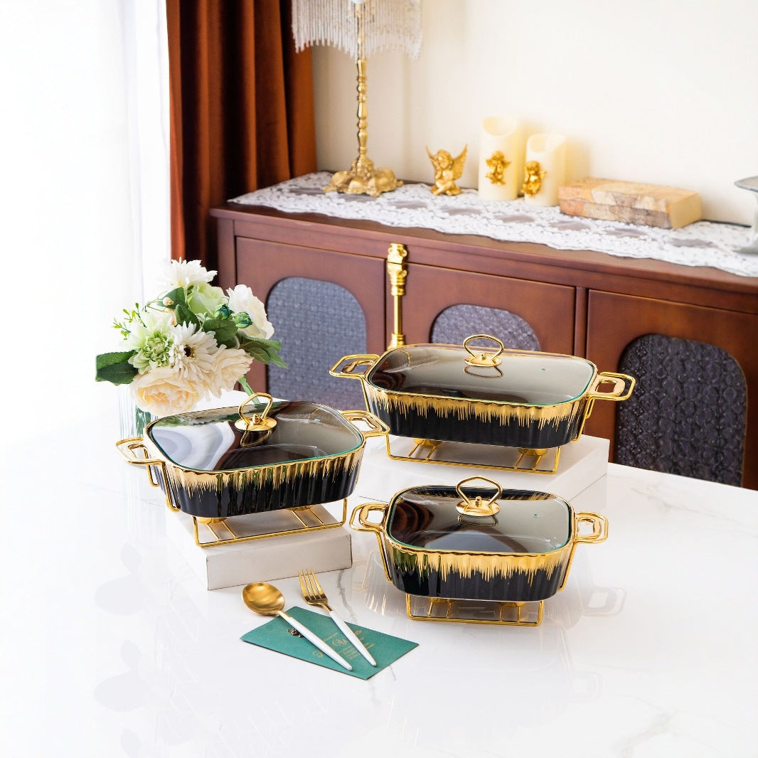 Frendorf | 3 Stück Keramik Servierschalen / Chafing Dishes