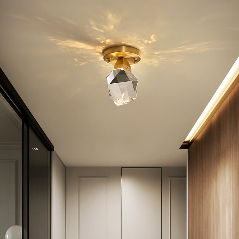 Frendorf | Crystalite Diamond-Design LED Deckenleuchte | Semi-Flush Mount | Elegantes Licht | Energieeffizient