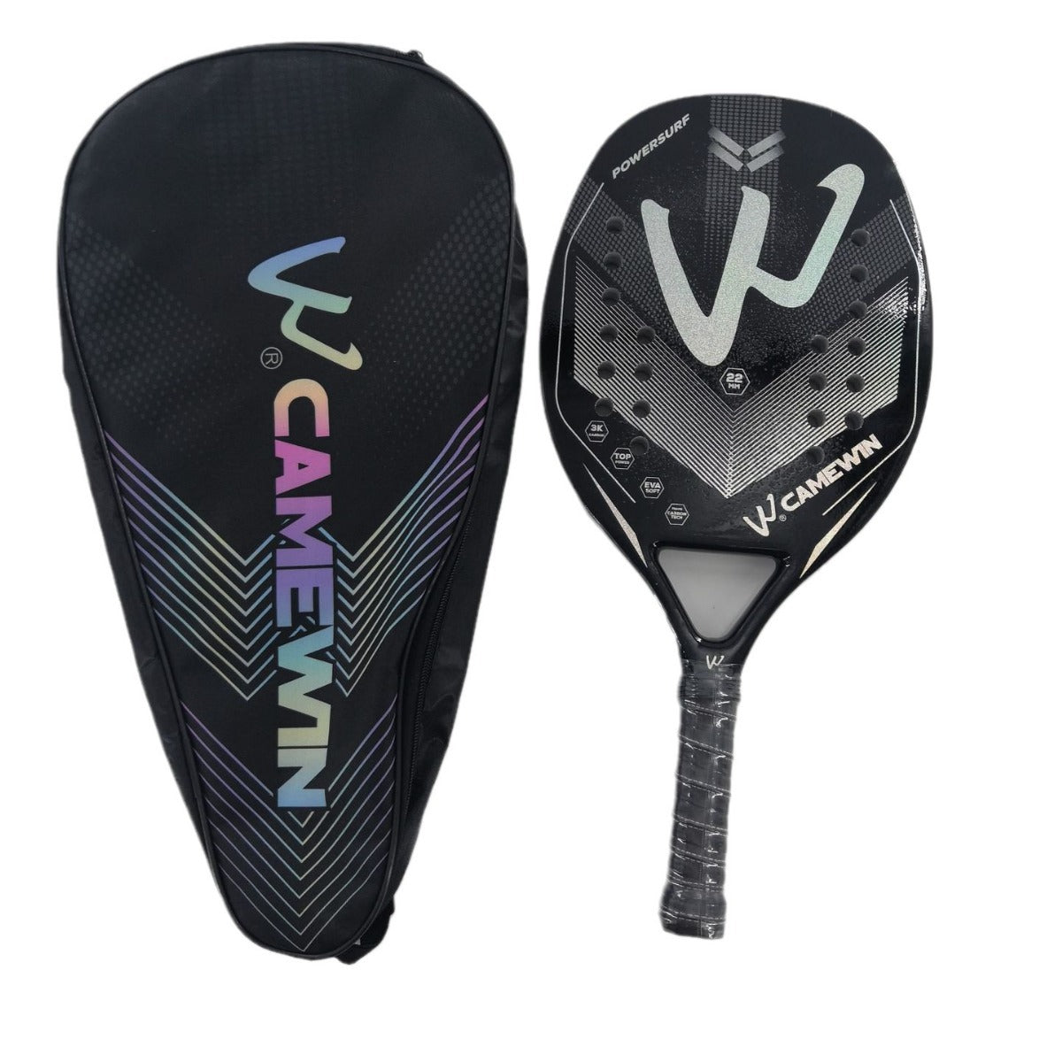 Frendorf | AceCarbon Beach Tennis Schläger | 3K Carbon | Ergonomischer Griff | Leicht & Präzise für Höchstleistungen