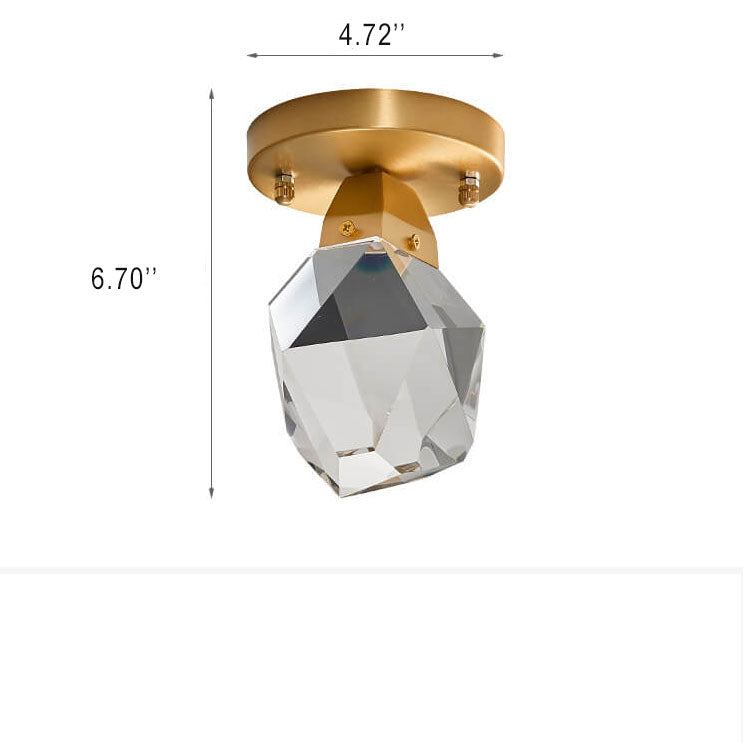 Frendorf | Crystalite Diamond-Design LED Deckenleuchte | Semi-Flush Mount | Elegantes Licht | Energieeffizient
