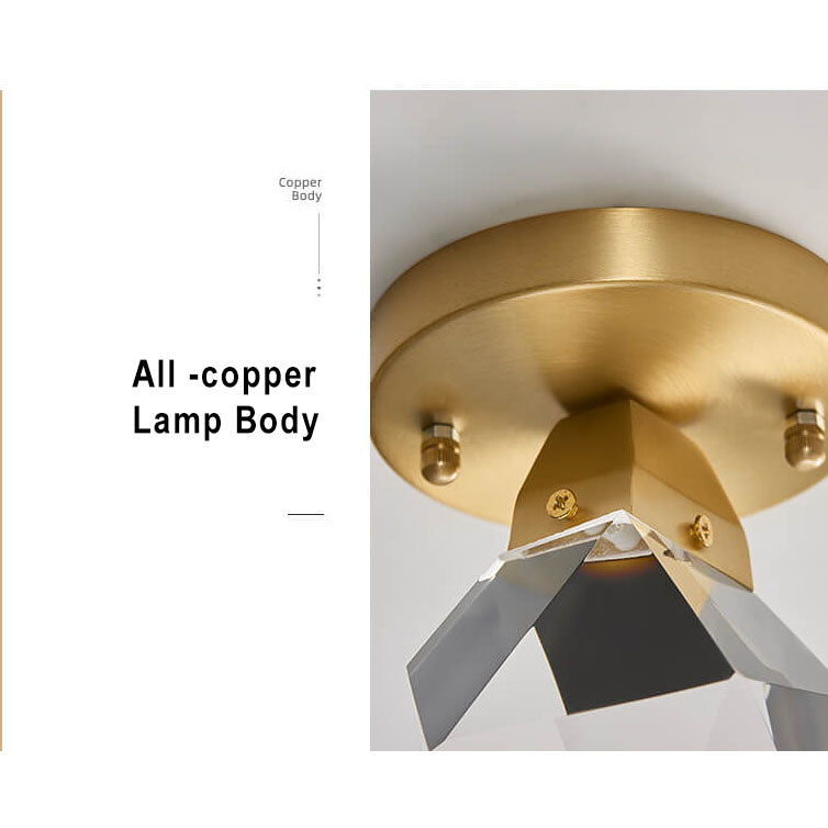 Frendorf | Crystalite Diamond-Design LED Deckenleuchte | Semi-Flush Mount | Elegantes Licht | Energieeffizient