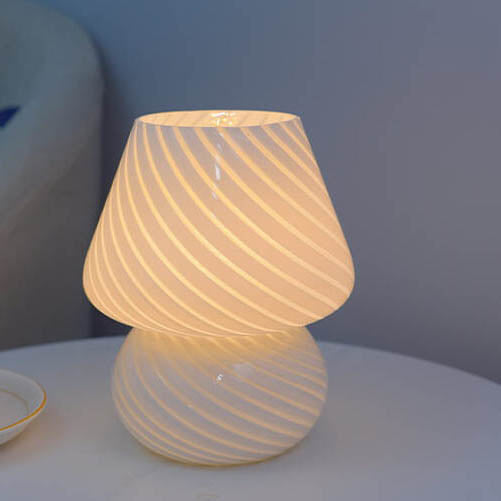 Kreative Glas-Pilz 1-Licht LED Nachtlicht Tischlampe