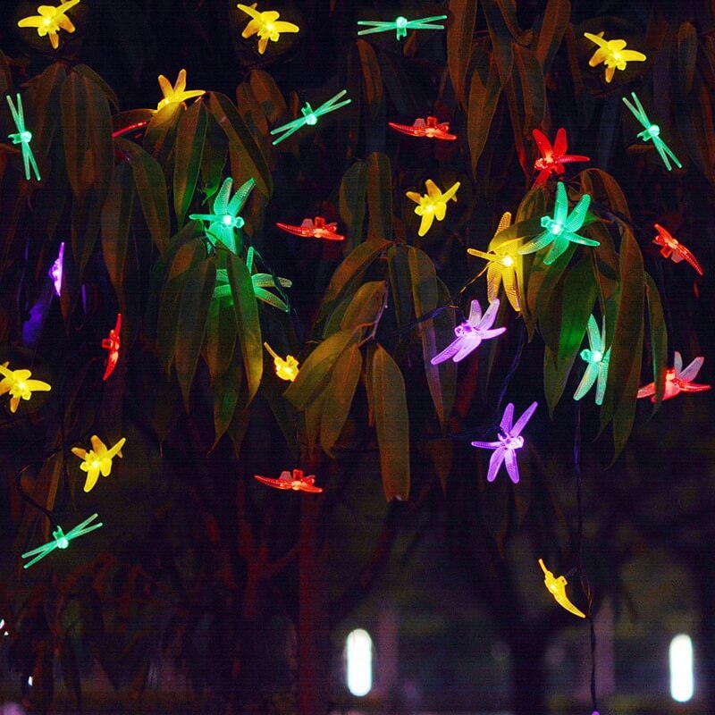 Frendorf | SolarGlim Dragonfly LED Lichterkette | Solarbetrieben | Wasserdicht | Party- & Gartenbeleuchtung