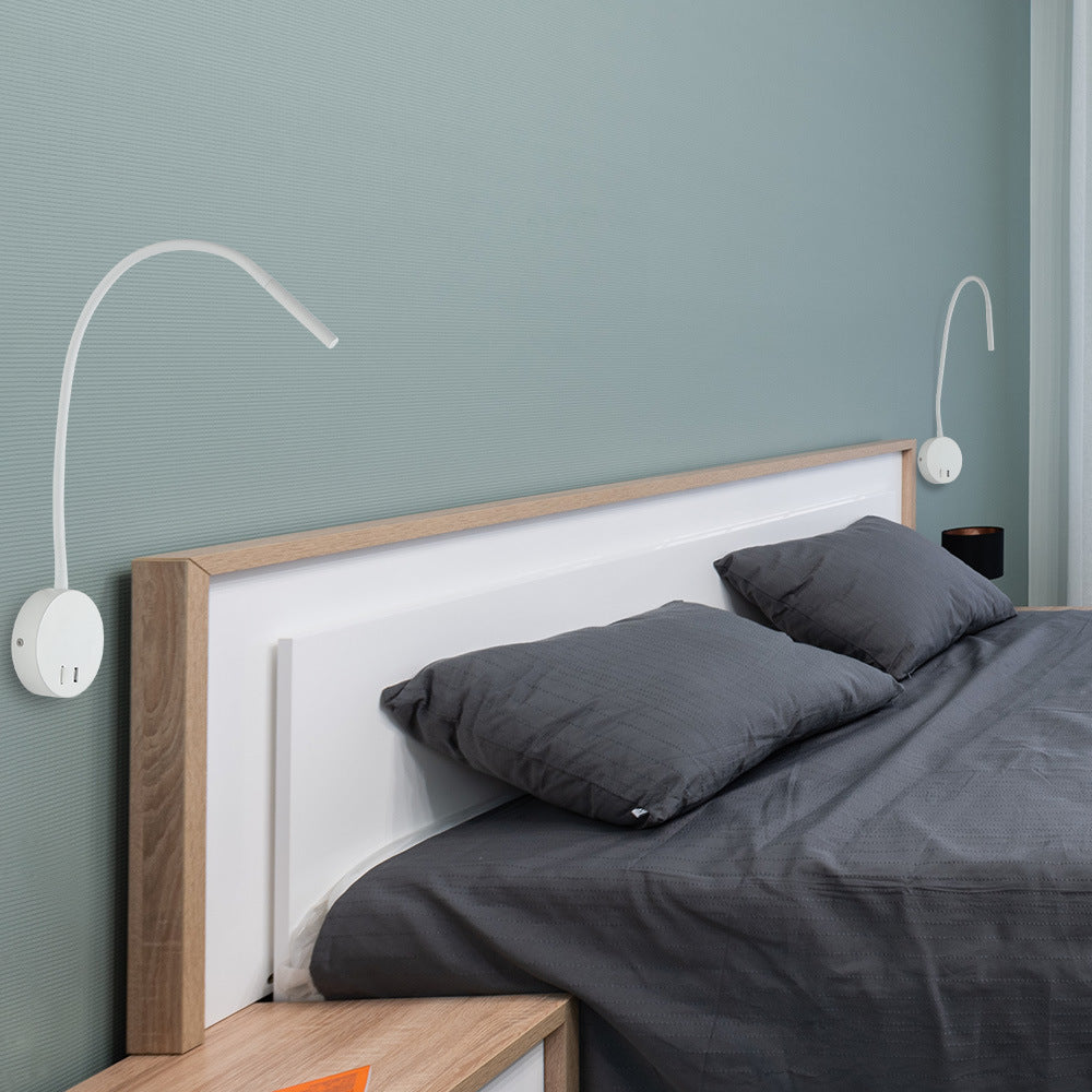 Frendorf | LumaFlex USB LED-Wandleuchte | Wiederaufladbar | Flexibler Silikon-Spot | Leselampe | Modernes Design