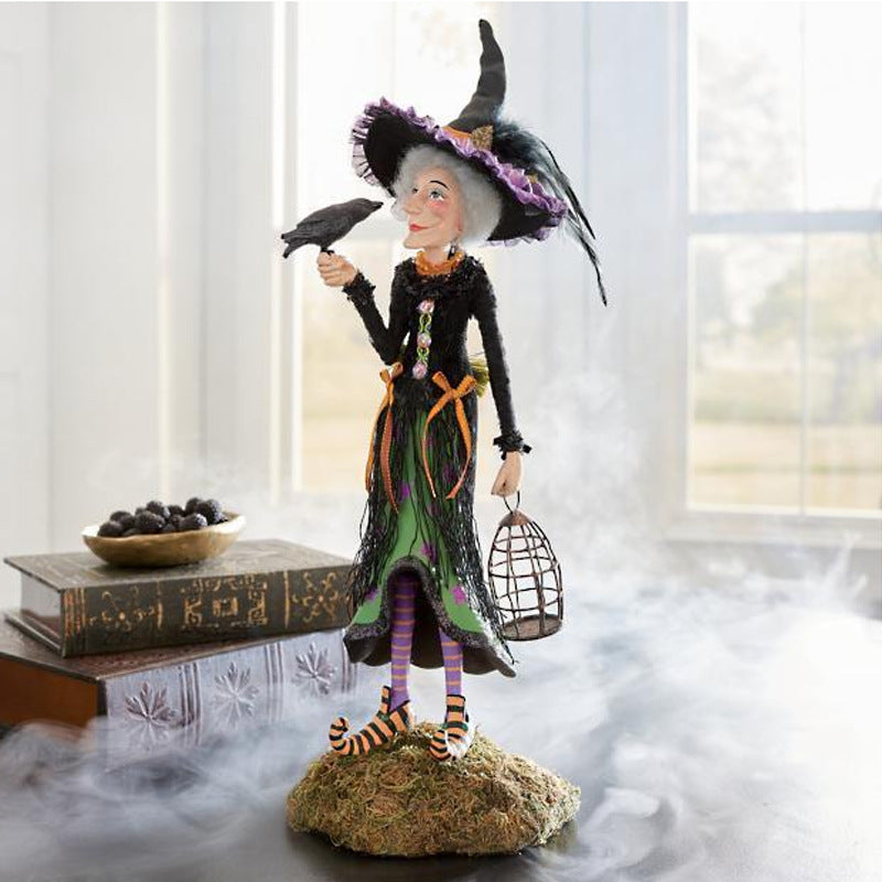 Frendorf | Halloween-Figurine | Handgemachte Hexendekoration | Harz