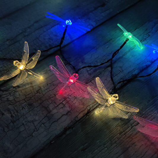 Frendorf | SolarGlim Dragonfly LED Lichterkette | Solarbetrieben | Wasserdicht | Party- & Gartenbeleuchtung