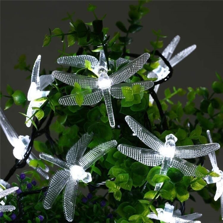 Frendorf | SolarGlim Dragonfly LED Lichterkette | Solarbetrieben | Wasserdicht | Party- & Gartenbeleuchtung
