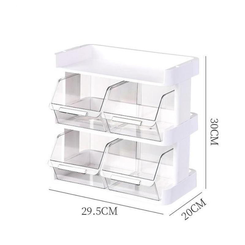 Kompakte transparente Schubladenspeicherbox