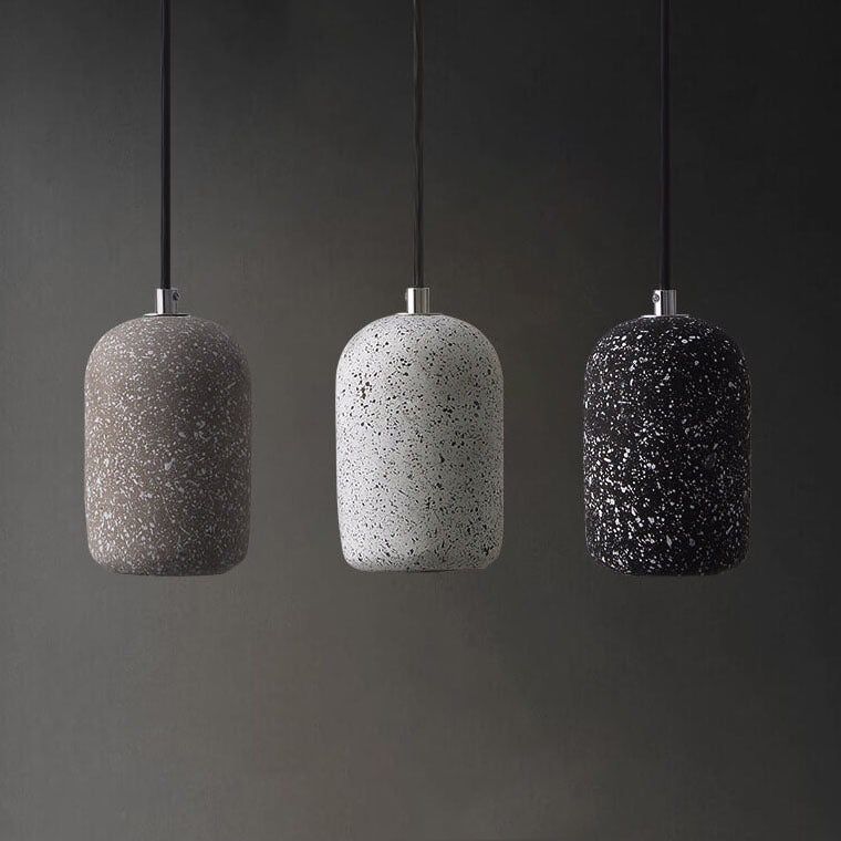 Terrazzo Zylindrische LED Zement LED Pendelleuchte
