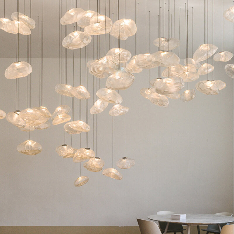 Frendorf | CloudNova Glas Pendelleuchte | Modernes Design | Einzigartiger Wolken-Look | Stimmungsvolle Beleuchtung