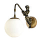 Frendorf | MermaidGlow Vintage Wandleuchte | Rustikale Wandlampe mit Kugelglas | Einzigartiges Dekolicht