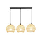 Frendorf | GlobeRattan – Beige Geflochtene Rattan Pendelleuchte | 1/3 Lichter | Elegantes Design