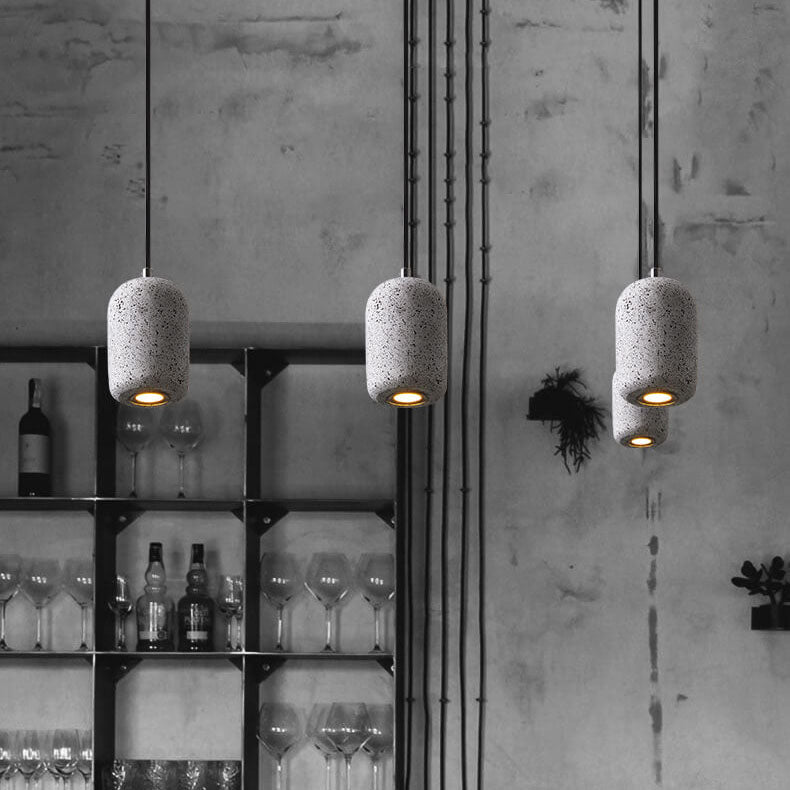 Terrazzo Zylindrische LED Zement LED Pendelleuchte
