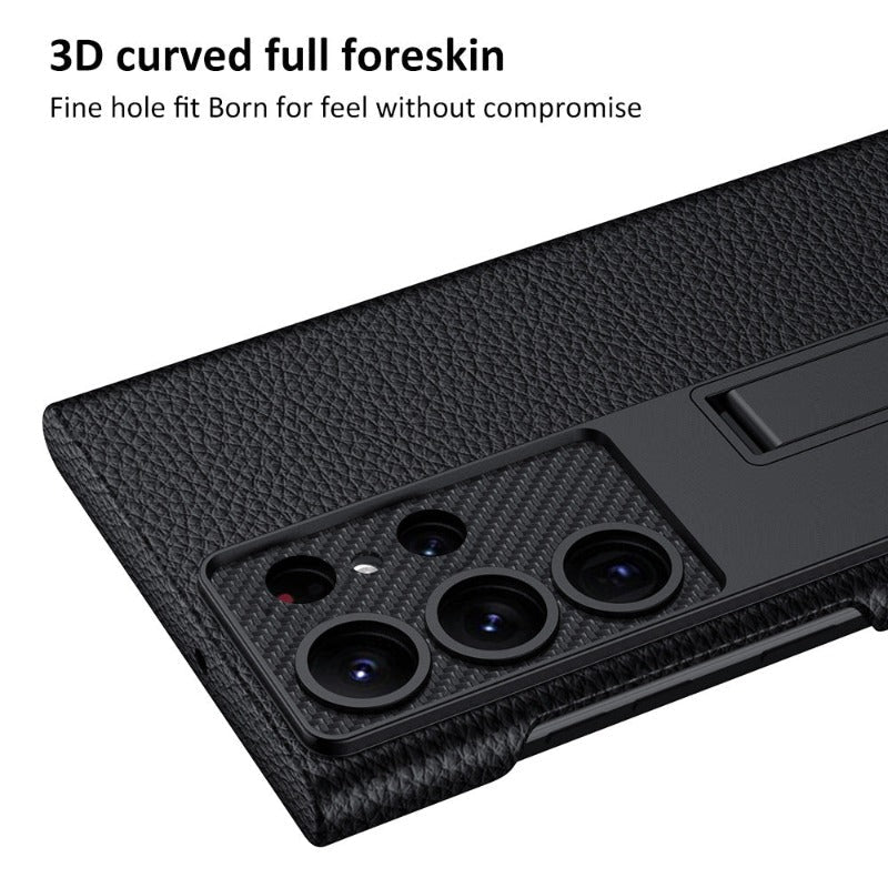 Frendorf | Luxuriöse, ultradünne Leder-Telefonhülle, stoßfest, für Samsung Galaxy 23