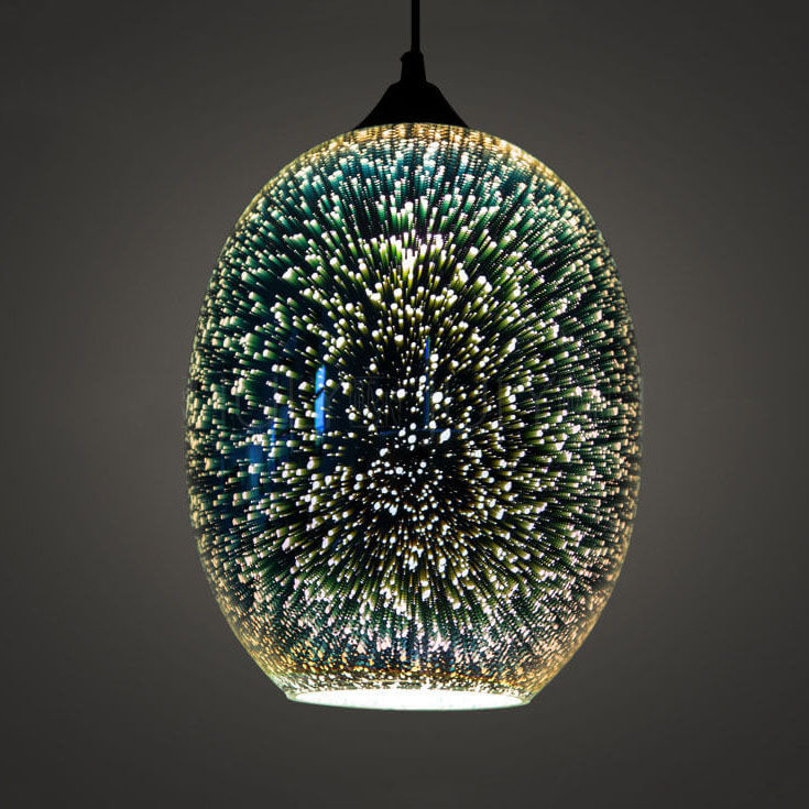 Frendorf | CelestaFlare Kreative 3D-Feuerwerk-Pendelleuchte | Glasdesign | Modernes Stimmungslicht | Dekorative Hängelampe für Zuhause