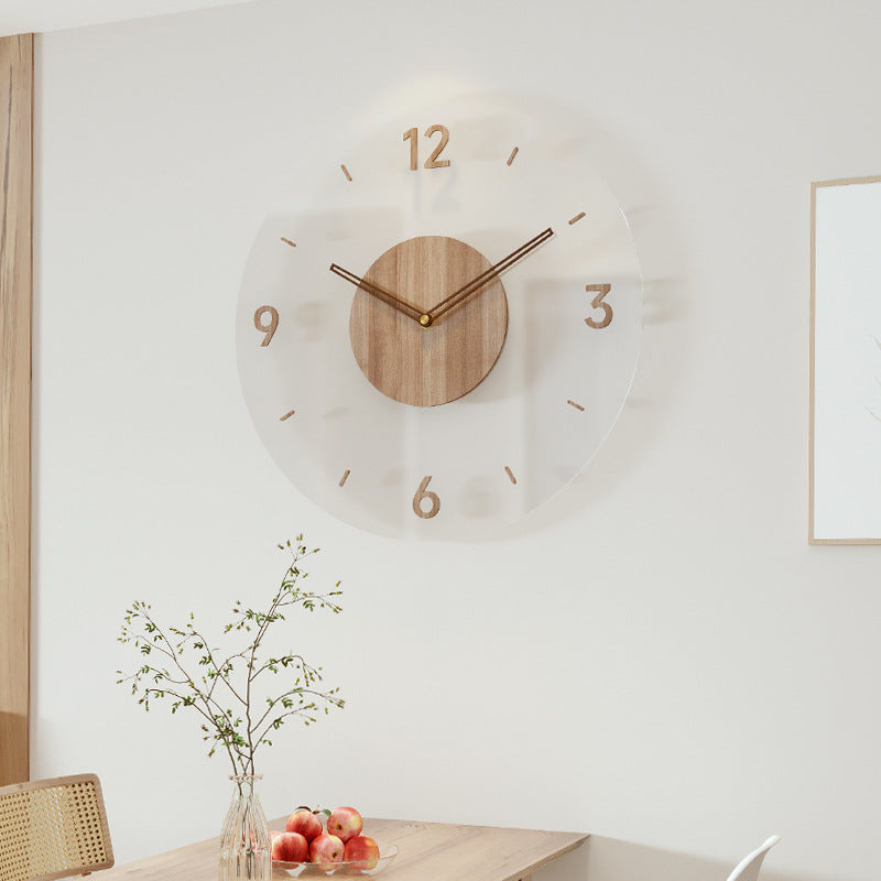 Nordic Massivholz Stille Wanduhr 14 Zoll