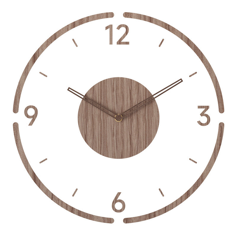 Frendorf | NordWood 35cm Wanduhr im skandinavischen Design | Massivholz | Leise & Elegant | Perfekt für Wohnzimmer & Büro