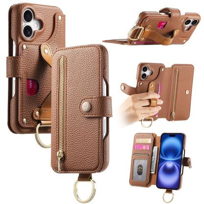 Frendorf | Lychee-Getreide-Leder-Wallet-Flip-Case für iPhone