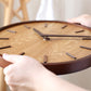 Minimalistische Stille Holz-Wanduhr 12 Zoll