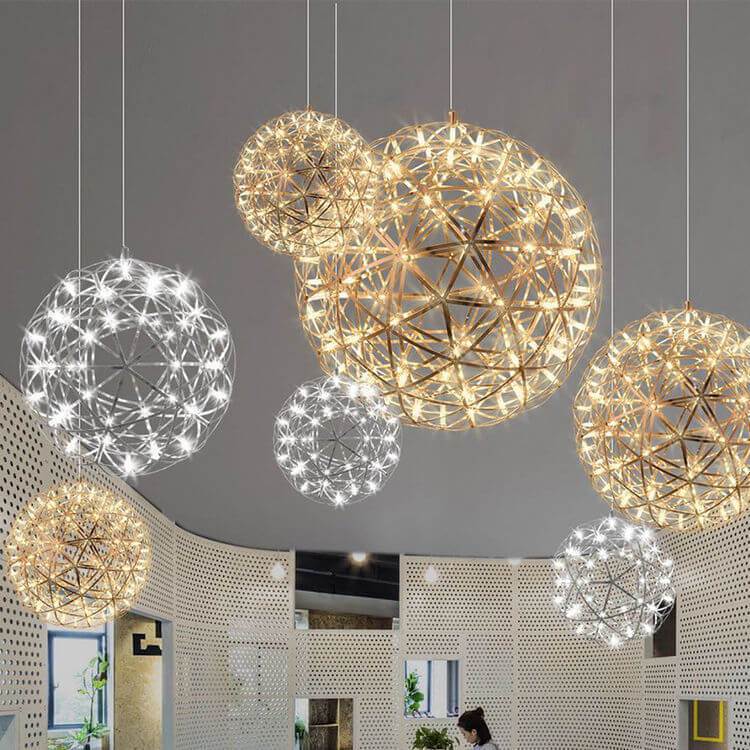 Frendorf | StarFlare LED Feuerwerk Pendelleuchte | Modernes Design | 12 bis 92 Lichtkugeln | Deko-Leuchte für Wohnzimmer & Esszimmer