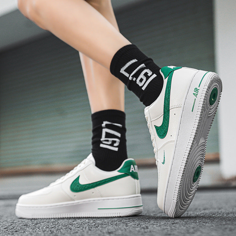 Frendorf | Damen Low-Top Dunk Trendy Sneaker Casual Air Force Nr. 1 AF Board Schuhe AJ weiße Schuhe